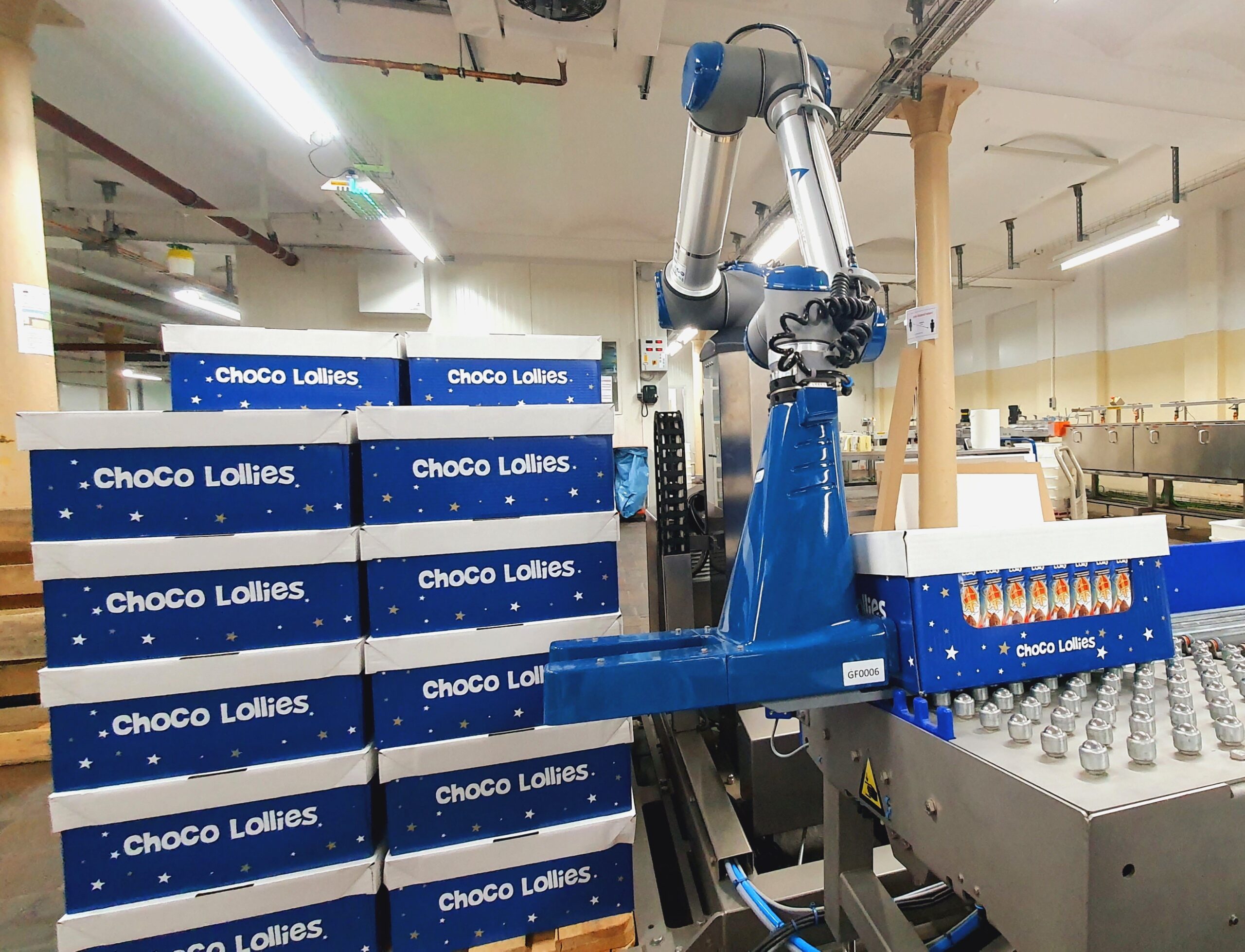 palletizing chocolate